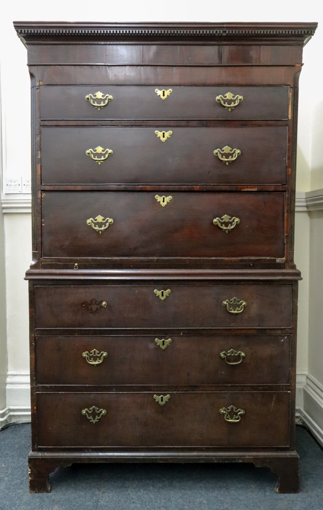 A George III mahogany tallboy chest, alt