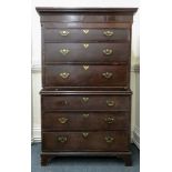 A George III mahogany tallboy chest, alt