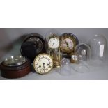 Horological interest; a group of 19th century and later clocks, (a.f.).