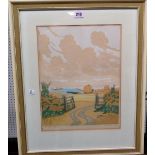 Hall Thorpe (1874-1947), The Open Gate, colour lithograph, signed and inscribed, 35cm x 27cm.