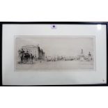 Frederick Farrell (1882-1935), Buckingham Palace, etching, signed, 17.5cm x 43cm.