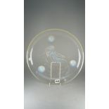 `Trepide Sirene'; a Lalique opalescent glass dish, designed 1920, No 376, moulded mark 'R.