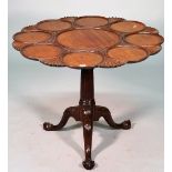 An 18th century mahogany supper table,