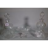 Two Royal Brierley George VI commemorative glass decanters and stoppers,