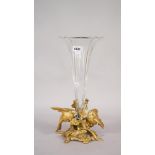 A French ormolu mounted glass vase, circa 1880,
