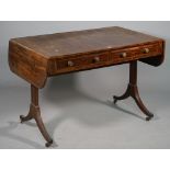 A George III mahogany sofa table,