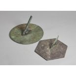 A George III patinated bronze sundial By Cary,