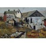 Pat Cleary (20th century), Cumbrian dwelling, oil on board, signed and dated '69, 60cm x 91.5cm.