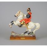 A Royal Worcester porcelain equestrian figure group depicting Napoleon Bonaparte,