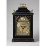 A gilt brass-mounted ebonised bracket timepiece with alarm The movement by William Webster,