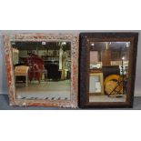 A late 19th century gilt framed rectangular wall mirror,