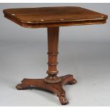 A William IV rosewood centre table,