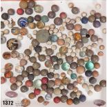 A quantity of vintage and antique marbles, including blown glass and ceramic, (qty).