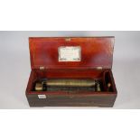 A Nicole Freres Swiss walnut and inlaid music box, late 19th century,