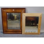 A group of four 20th century rectangular wall mirrors, the largest 73cm wide x 106cm high, (4).