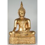 A large Thai gilt bronze Buddha, late 19th/ 20th century,