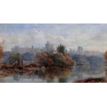 Edward Tucker (1847-1910), Windsor Castle, watercolour, signed, 22cm x 40cm.