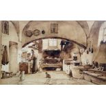 William Leighton Leitch (1804-1883), Cucina di St Casimato, sepia watercolour,