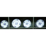 A Tournai porcelain composite blue and white table service, late 18th/19th century,