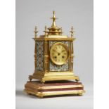 A French gilt brass and cloisonné enamel mantel clock By Henry Marc, Paris,