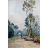 Robert Weir Allan (1852-1942), Through the Woods, watercolour, signed, 35cm x 24.5cm.