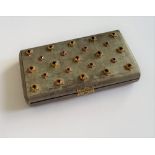 A minaudière by Buccellati, the brushed finished bi-metal case, of rectangular shape,