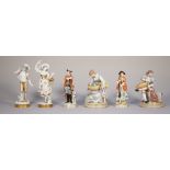 A pair of Sitzendorf porcelain figures 'Henry VIII' and `Jane Seymour' both with blue printed marks,