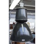 Four industrial light fitments, mid/late 20th century,