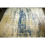 Louis De Poortere; Mad Men Collection, a blue and cream jacquard flatweave rug, 280cm x 360cm.