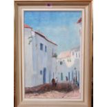 Alastair Kilburn (20th century), North African Street scene, oil on canvas, signed, 44cm x 29cm.