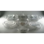 A group of cut glass tableware, early 19th century and later,