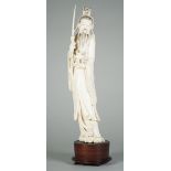 A Chinese ivory figure of a sage, early 20th century,