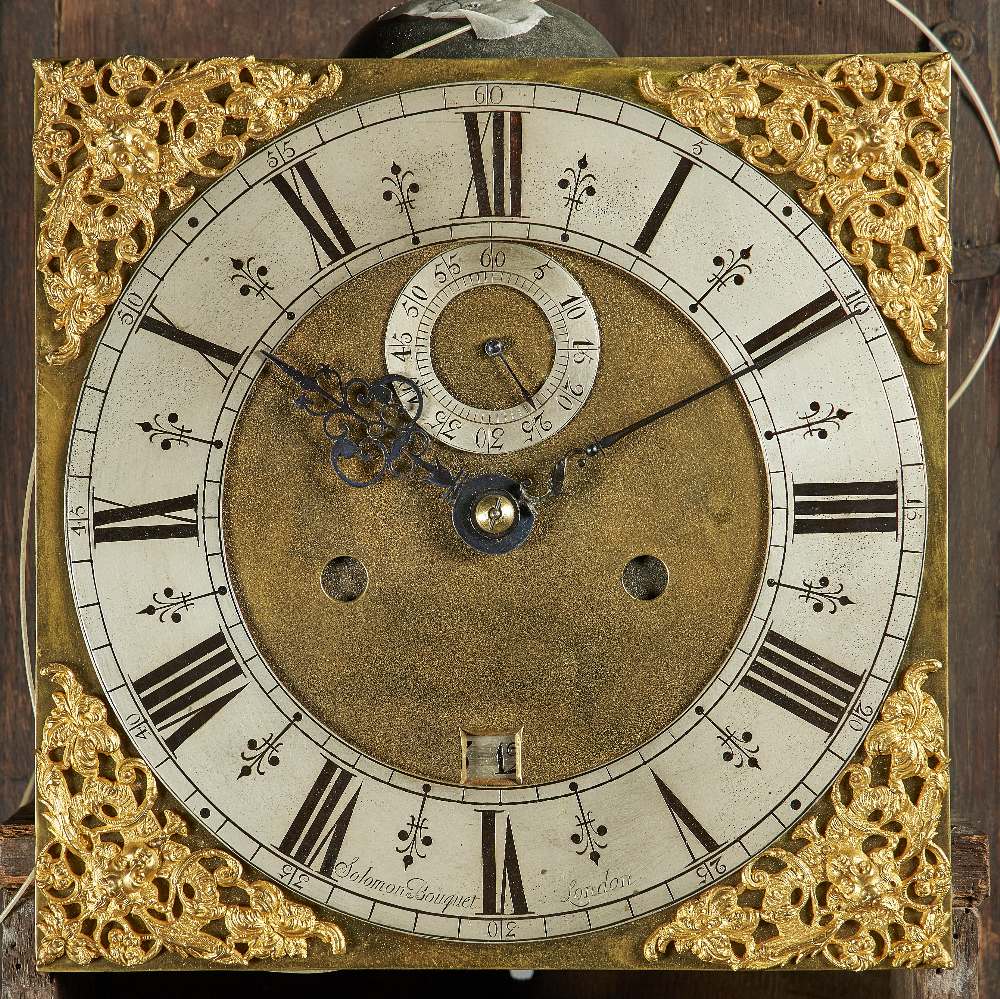 A walnut and marquetry longcase clock By Solomon Bouquet, London, - Image 2 of 27