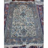A fine Ghom part silk tree of life rug, Persian,