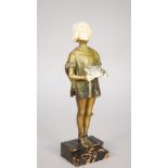 Dela Grange, bronze and ivory figure 'La Page Royale', circa 1905,