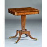 A Regency brass inlaid rosewood occasional table,