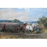 Harden Sidney Melville (1855-1904), The plough team, watercolour, signed and dated 1871,