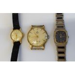 A Smiths De Luxe 9ct gold circular cased gentleman's wristwatch,