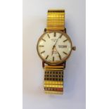 A Rotary Automatic 9ct gold circular cased gentleman's wristwatch,