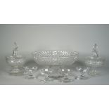 A group of cut glassware, 19th century,