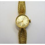 A Girard Perregaux lady's gold bracelet wristwatch,