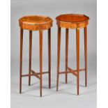 A pair of George III style occasional tables, circa 1900,