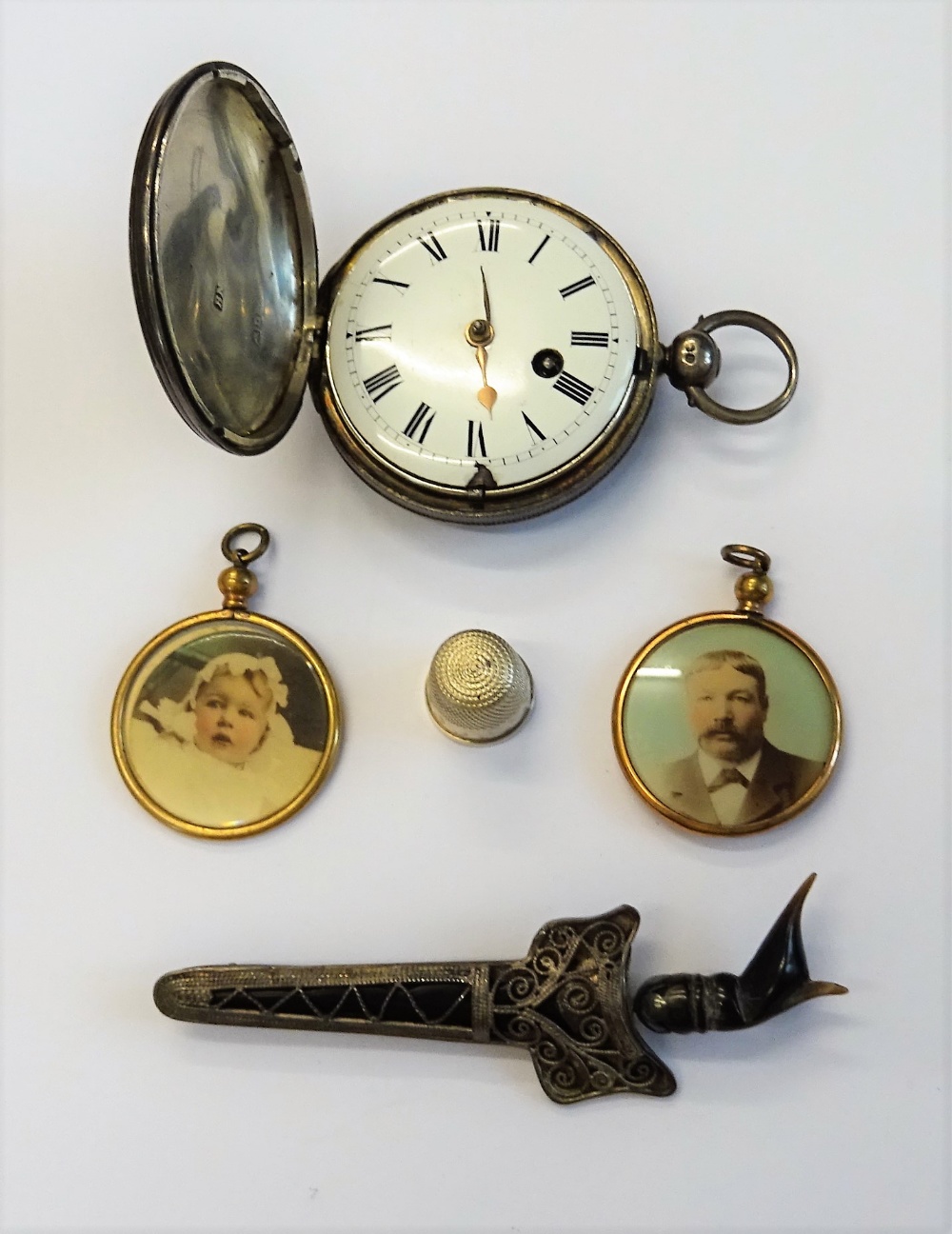 A silver cased, key wind, hunting cased pocket watch, the gilt fusee movement detailed Wm Knight,