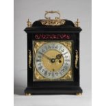 A giltmetal-mounted quarter repeating ebonised bracket timepiece By John Ebsworth, London,