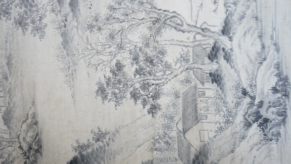 A Chinese hanging scroll, 19th century, ink on paper, - Image 2 of 4