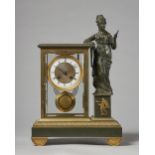 A French ormolu and bronze four-glass mantel clock In the Empire style,