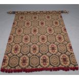 A 19th century style textile wall hanging panel of foliate geometric design,