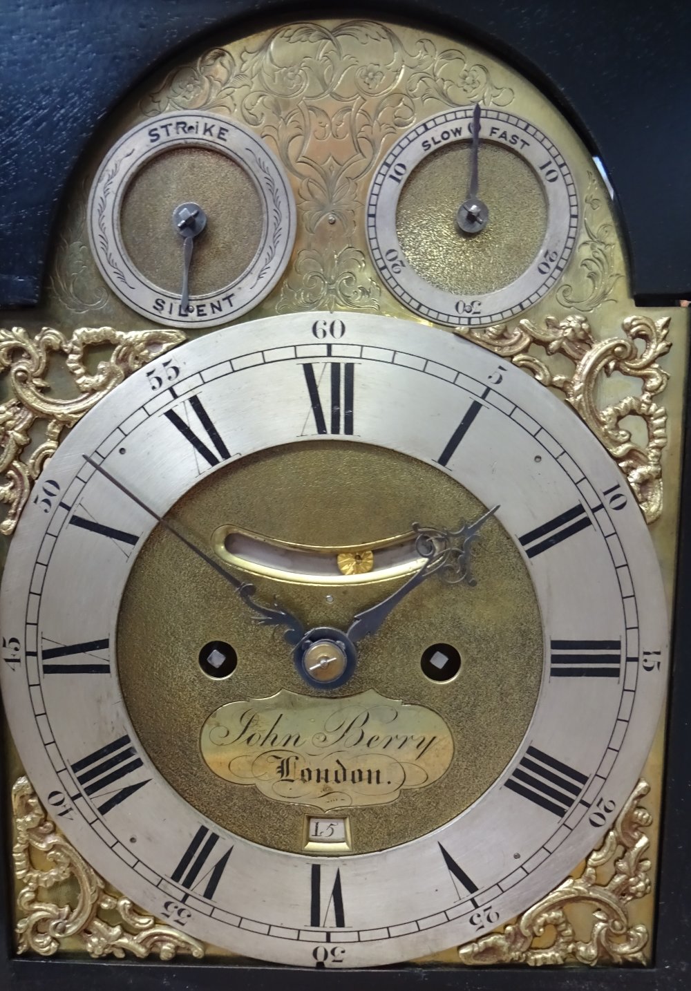 A giltmetal-mounted ebonised table clock Th movement inscribed John Berry, - Image 2 of 3