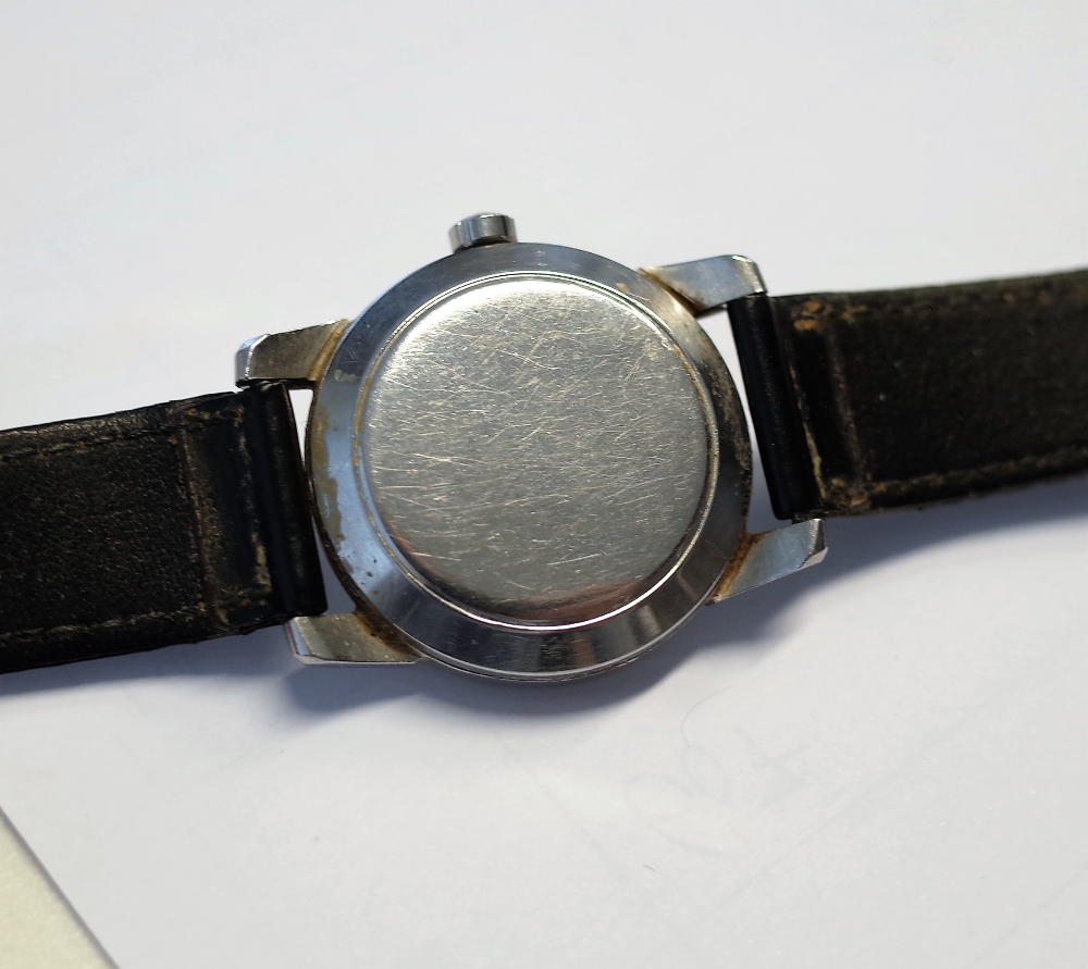 An Omega M.O.D issue base metal cased gentleman's wristwatch, the caseback detailed A. - Image 6 of 12