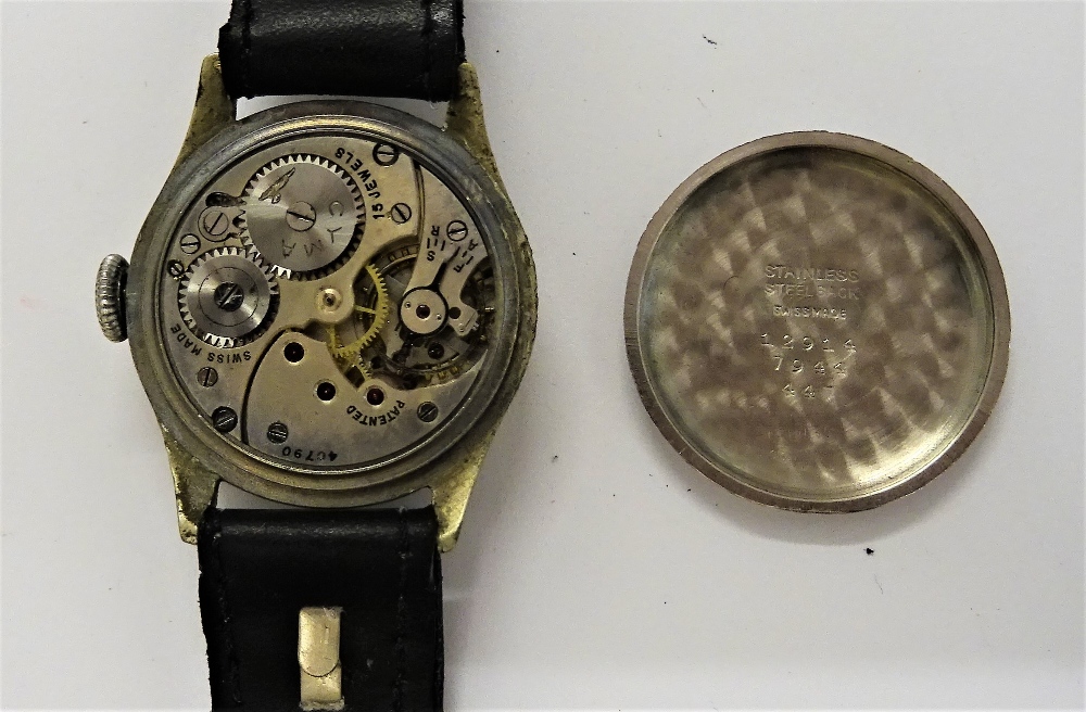 An Omega M.O.D issue base metal cased gentleman's wristwatch, the caseback detailed A. - Image 3 of 12